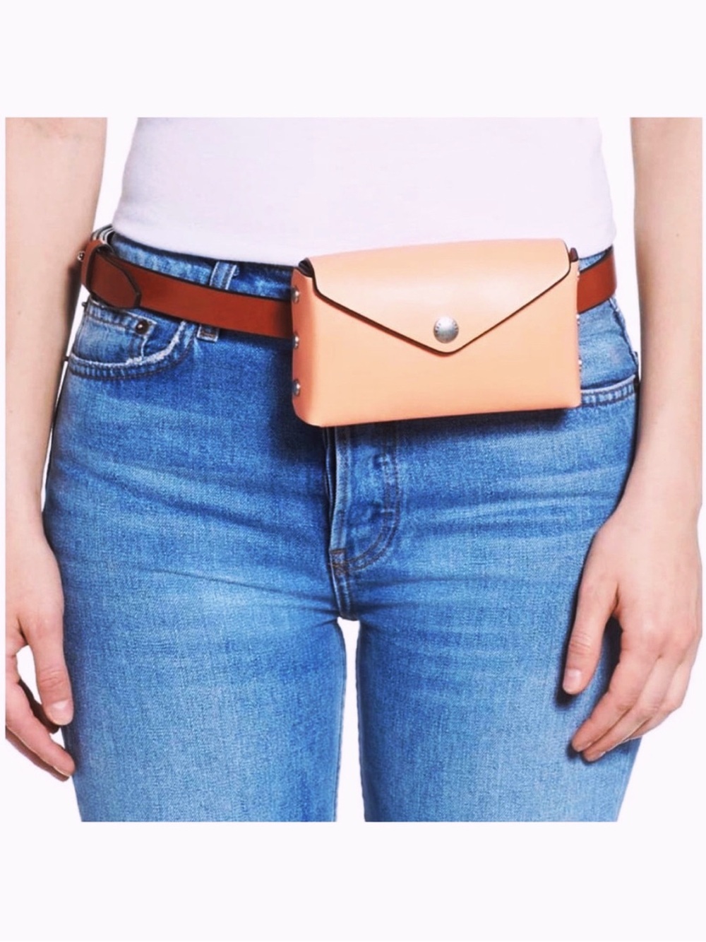 Rag & Bone 🍑💫 Peach Multi Atlas Belt Bag sz S/M